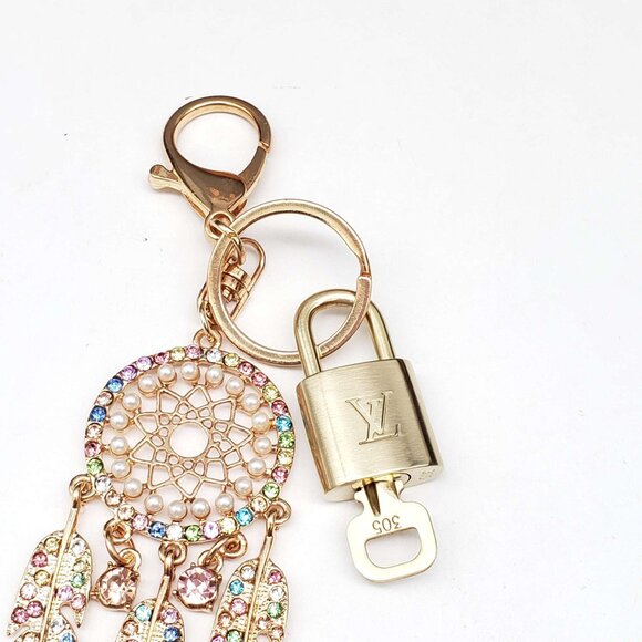 Authentic Louis Vuitton Lock & Key with unbranded Bagcharm, Keycharm, Keychain - Picture 7 of 8
